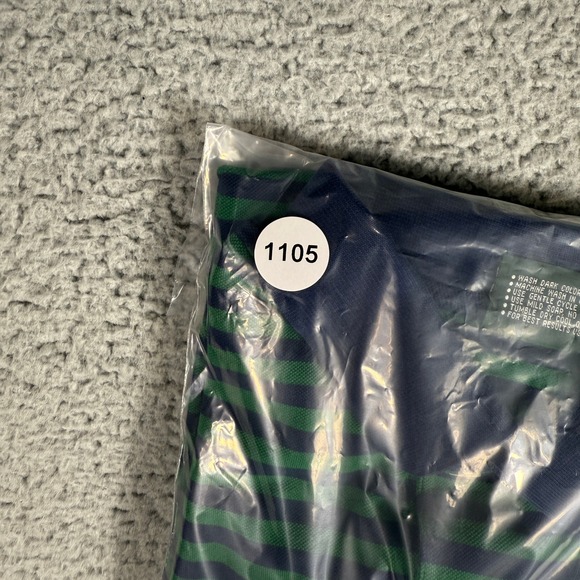 Masters Collection Polo Shirt Mens XL Green Blue Stripe Pima Cotton Golf Logo - Picture 7 of 7